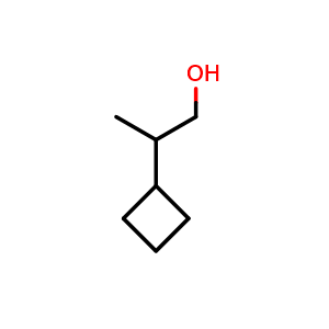 Chemical structure of 2-Cyclobutyl-propan-1-ol , CAS 861575-42-0, AChemBlock AD279270
