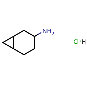 Chemical structure of Bicyclo[4.1.0]heptan-3-amine hydrochloride , CAS 78293-49-9, AChemBlock AD279271