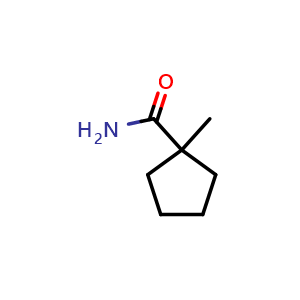 Chemical structure of 1-Methylcyclopentane-1-carboxamide , CAS 69352-91-6, AChemBlock AD279274