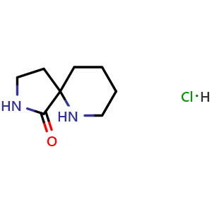 Chemical structure of 2,6-Diaza-spiro[4.5]decan-1-one hydrochloride , CAS 1203686-81-0, AChemBlock AD279279