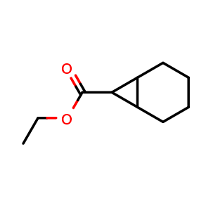 Chemical structure of Ethyl bicyclo[4.1.0]heptane-7-carboxylate , CAS 52917-64-3, AChemBlock AD279285