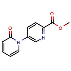 Chemical structure of Methyl 5-(2-oxopyridin-1-yl)pyridine-2-carboxylate , AChemBlock AD279290
