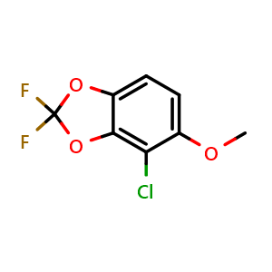 Chemical structure of 4-Chloro-2,2-difluoro-5-methoxybenzo[d][1,3]dioxole , AChemBlock AD279315