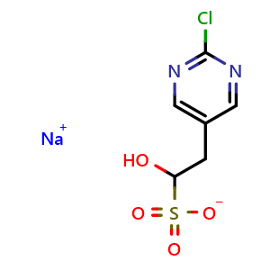 Chemical structure of Sodium 2-(2-chloro-5-pyrimidinyl)-1-hydroxyethanesulfonate , AChemBlock AD279325