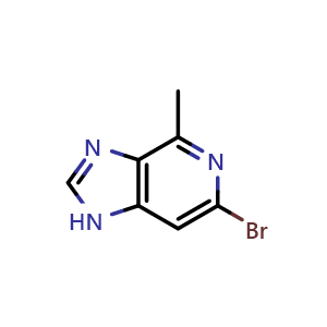 Chemical structure of 6-Bromo-4-methyl-1H-imidazo[4,5-c]pyridine , AChemBlock AD279332