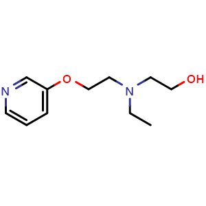 Chemical structure of 2-[Ethyl[2-(pyridin-3-yloxy)ethyl]amino]ethanol , AChemBlock AD279344