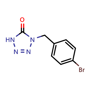 Chemical structure of 1-(4-Bromobenzyl)-1H-tetrazol-5(4H)-one , AChemBlock AD279354