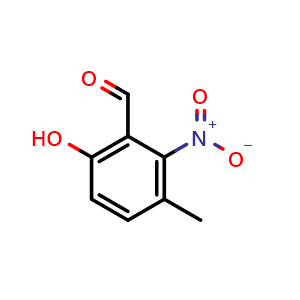 Chemical structure of 6-Hydroxy-3-methyl-2-nitrobenzaldehyde , AChemBlock AD279356