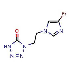 Chemical structure of 1-[2-(4-Bromo-1-imidazolyl)ethyl]-1H-tetrazol-5(4H)-one , AChemBlock AD279371