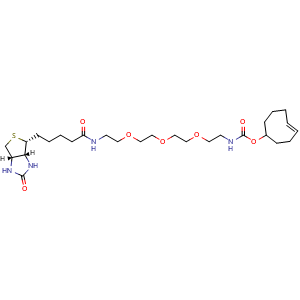 Chemical structure of TCO-PEG3-Biotin , AChemBlock AD279395