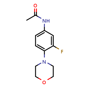 Chemical structure of N-(3-Fluoro-4-morpholinophenyl)acetamide , CAS 1807854-53-0, AChemBlock AD279403