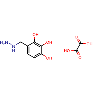 Chemical structure of 2,3,4-Trihydroxybenzylhydrazine oxalic acid salt , CAS 1391053-08-9, AChemBlock AD279405
