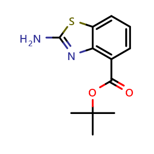 Chemical structure of tert-Butyl 2-aminobenzo[d]thiazole-4-carboxylate , AChemBlock AD279423