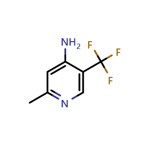 Chemical structure of 2-Methyl-5-(trifluoromethyl)pyridin-4-amine , AChemBlock AD279463