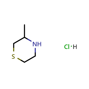 Chemical structure of 3-Methylthiomorpholine hydrochloride , AChemBlock AD279472