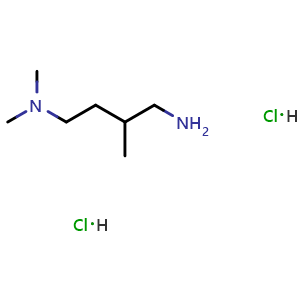 Chemical structure of N',N',2-Trimethylbutane-1,4-diamine dihydrochloride , AChemBlock AD279485