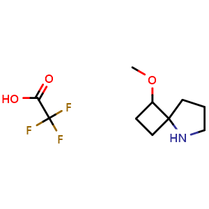 Chemical structure of 3-Methoxy-5-azaspiro[3.4]octane;2,2,2-trifluoroacetic acid , AChemBlock AD279489