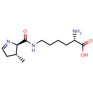 Chemical structure of L-Pyrrolysine , CAS 448235-52-7, AChemBlock AD279536