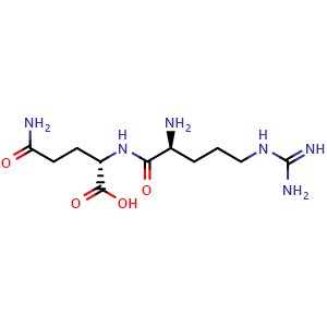 Chemical structure of Arginyl-Glutamine , CAS 2483-17-2, AChemBlock AD279602