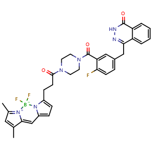 Chemical structure of PARPi-FL , CAS 1380359-84-1, AChemBlock AD279653