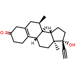 Chemical structure of Tibolone , CAS 5630-53-5, AChemBlock AD279680