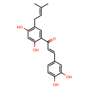 Chemical structure of Broussochalcone A , CAS 99217-68-2, AChemBlock AD279694
