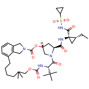 Chemical structure of Vaniprevir , CAS 923590-37-8, AChemBlock AD279722