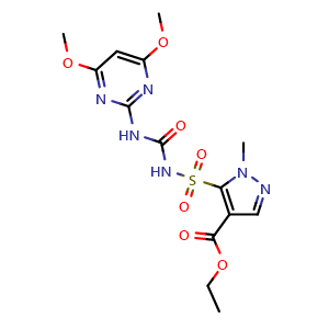 Chemical structure of Pyrazosulfuron-ethyl , CAS 93697-74-6, AChemBlock AD279762