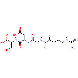 Chemical structure of Arg-Gly-Asp-Ser , CAS 91037-65-9, AChemBlock AD279764