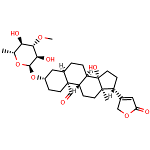 Chemical structure of Peruvoside , CAS 1182-87-2, AChemBlock AD279787