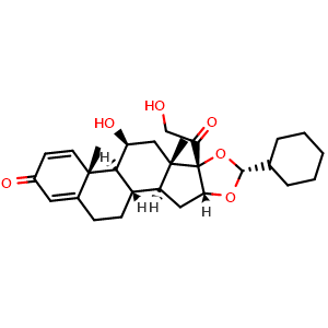 Chemical structure of Desisobutyryl-ciclesonide , CAS 161115-59-9, AChemBlock AD279797