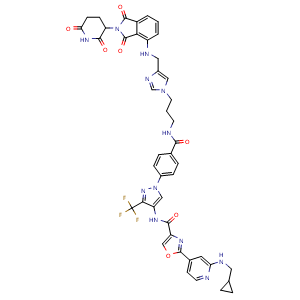 Chemical structure of PROTAC IRAK4 degrader-1 , CAS 2360533-90-8, AChemBlock AD279799