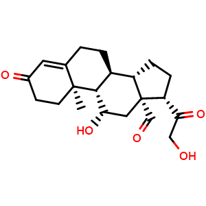 Chemical structure of Aldosterone , CAS 52-39-1, AChemBlock AD279839