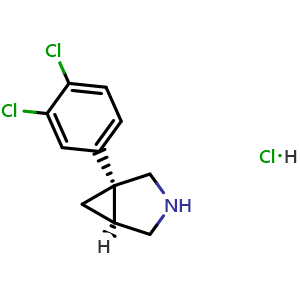 Chemical structure of Amitifadine hydrochloride , CAS 410074-74-7, AChemBlock AD279845