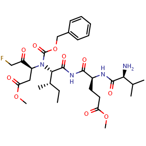 Chemical structure of Z-VEID-FMK , CAS 210344-96-0, AChemBlock AD279863