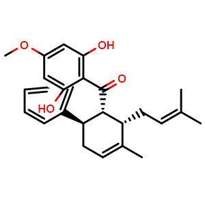 Chemical structure of Panduratin A , CAS 89837-52-5, AChemBlock AD279872