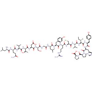 L-Proline, L-leucyl-L-glutaminyl-L-valyl-L-threonyl-L-α-aspartyl-L-serylglycyl-L-leucyl-L-tyrosyl-L-arginyl-L-cysteinyl-L-valyl-L-isoleucyl-L-tyrosyl-L-histidyl-L-prolyl