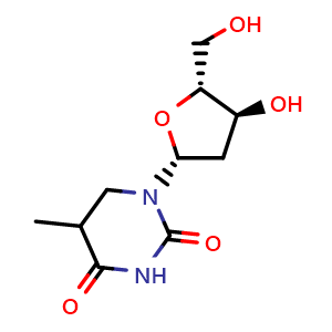 Chemical structure of 5,6-Dihydrothymidine , CAS 5627-00-9, AChemBlock AD279970