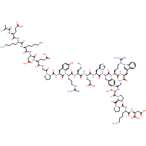 Chemical structure of beta-MSH (human) , CAS 17908-57-5, AChemBlock AD279971