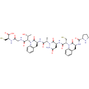 Chemical structure of Crustacean Cardioactive peptide CCAP , CAS 309247-84-5, AChemBlock AD279974
