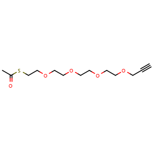 Chemical structure of Acetylthio-PEG4-alkyne , CAS 1422540-88-2, AChemBlock AD279999