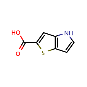 Chemical structure of 4H-Thieno[3,2-b]pyrrole-2-carboxylic acid , CAS 1007386-84-6, AChemBlock AD280030