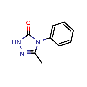 Chemical structure of 5-Methyl-4-phenyl-2,4-dihydro-3H-1,2,4-triazol-3-one , CAS 1010-54-4, AChemBlock AD280032