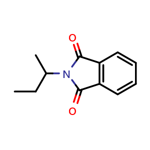 Chemical structure of 2-(sec-Butyl)isoindoline-1,3-dione , CAS 10108-61-9, AChemBlock AD280033