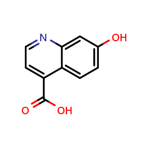 Chemical structure of 7-Hydroxyquinoline-4-carboxylic acid , CAS 1017969-32-2, AChemBlock AD280036