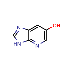 Chemical structure of 3H-Imidazo[4,5-b]pyridin-6-ol , CAS 1023815-26-0, AChemBlock AD280038