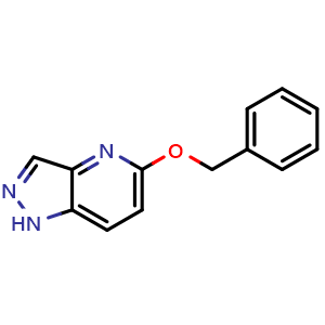 Chemical structure of 5-(Benzyloxy)-1H-pyrazolo[4,3-b]pyridine , CAS 1134328-01-0, AChemBlock AD280039
