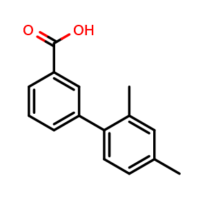 Chemical structure of 2,4-Dimethylbiphenyl-3-carboxylic acid , CAS 1170419-33-6, AChemBlock AD280045