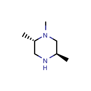 Chemical structure of (2S,5R)-1,2,5-Trimethylpiperazine , CAS 1152367-85-5, AChemBlock AD280048