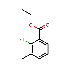 Chemical structure of Ethyl 2-chloro-3-methylbenzoate , CAS 1261606-72-7, AChemBlock AD280072